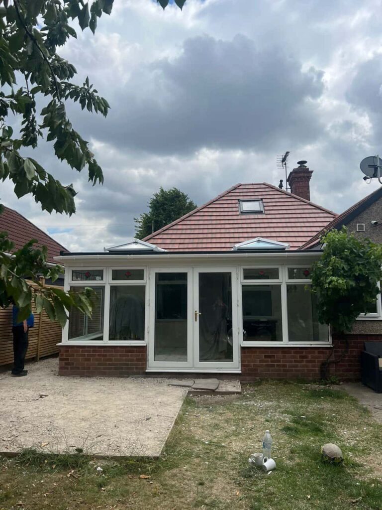 This is a photo of a hipped roof on a bungalow that has just had roof repairs carried out. Works carried out by TRP Roofing Willerby