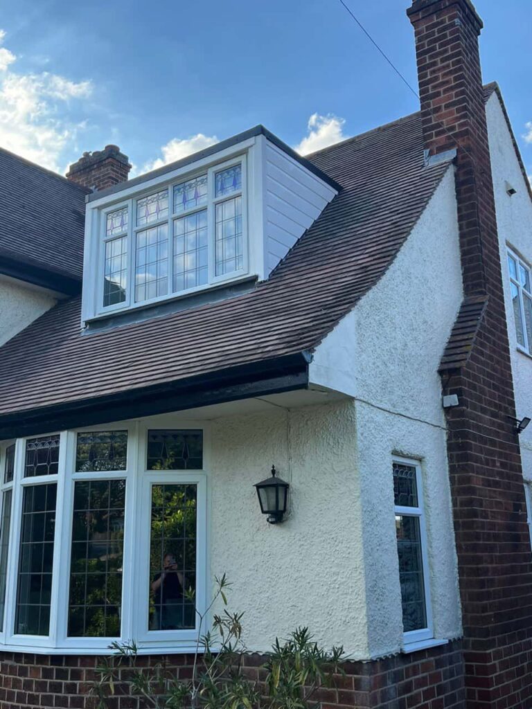 This is a photo of a dormer window which has just had some repairs carried out where the roof and the dormer meet. Works carried out by TRP Roofing Willerby